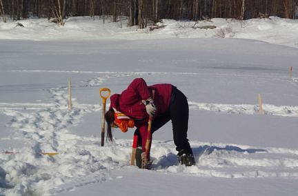 Figure 3 Measurements of ice- cover thickness